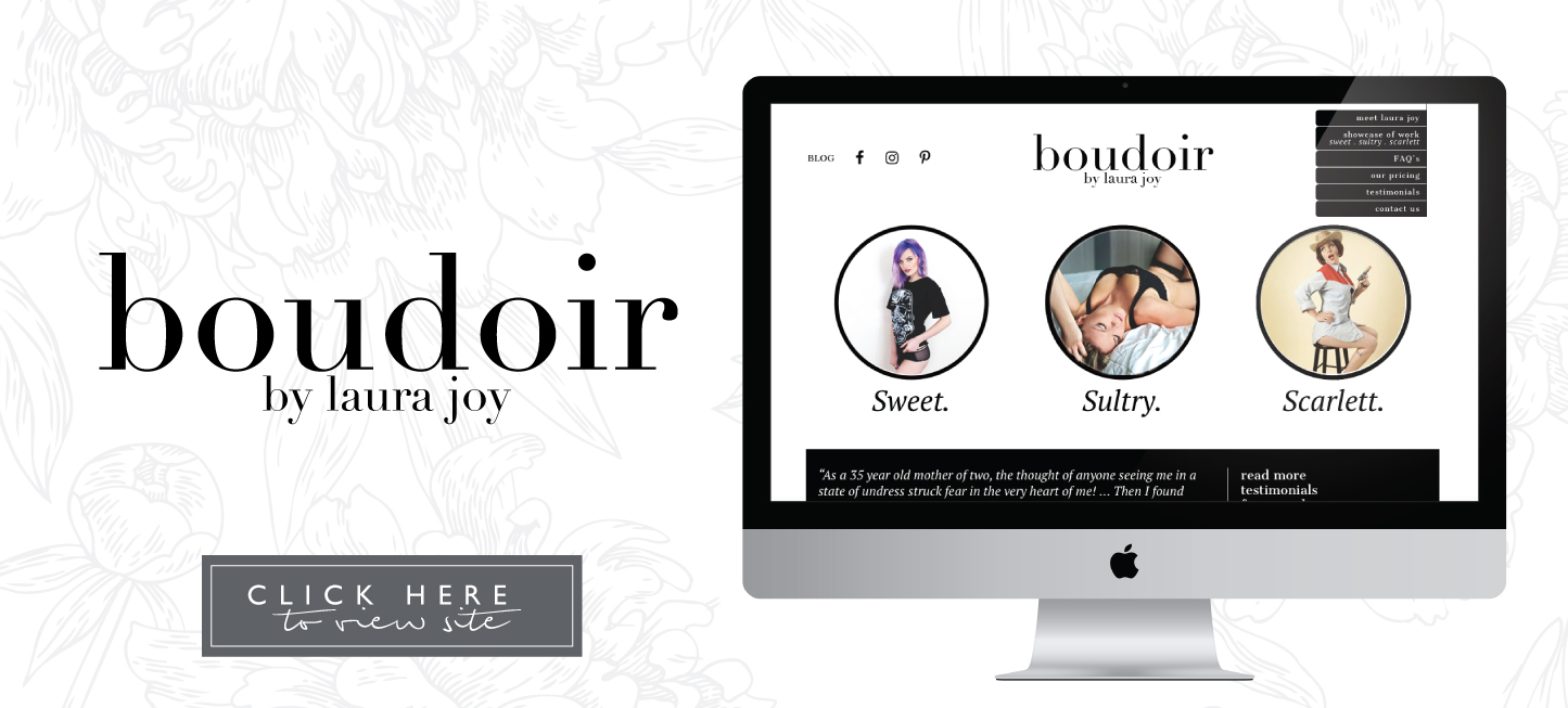 Boudoir by Laura Joy - branding, graphic design, website design